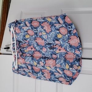 XS Loft Paisley Blue Skirt with Pockets